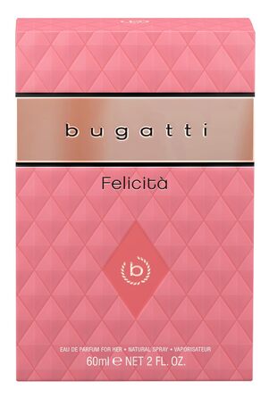 Жіночі парфуми bugatti Felicit Eau de Parfum 100 мл Квіткові жіночі парфуми з літніми нюансами бергамоту, троянди, макадамії, мускусу та сандалового дерева Жіноча парфумерна вода для жінок, квітковий та свіжий рожевий