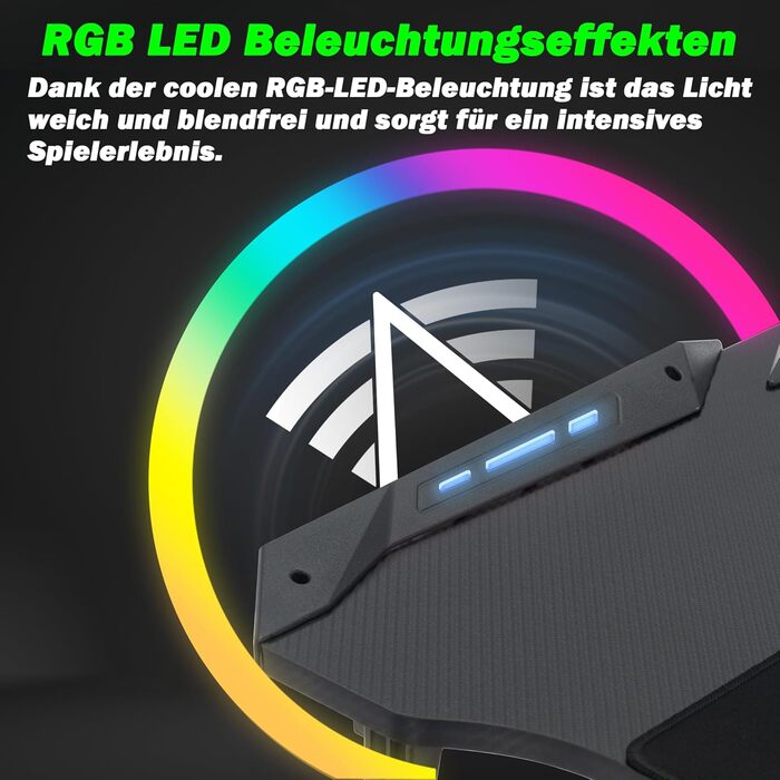 Ігровий стіл Froadp зі світлодіодним підсвічуванням, 120x60 см, Z-подібний ігровий стіл для ПК, чорна вуглецева поверхня, ергономічний комп&39ютерний стіл з підставкою для чашок та гачками для навушників, вантажопідйомність 150 кг, 120 см, з RGB-світлодіо