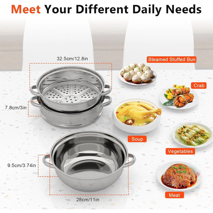 Пароварка з нержавіючої сталі Пароварка Пароварка Набір каструль скляна кришка з парою Овочева та картопляна запіканка Каструлі дл
