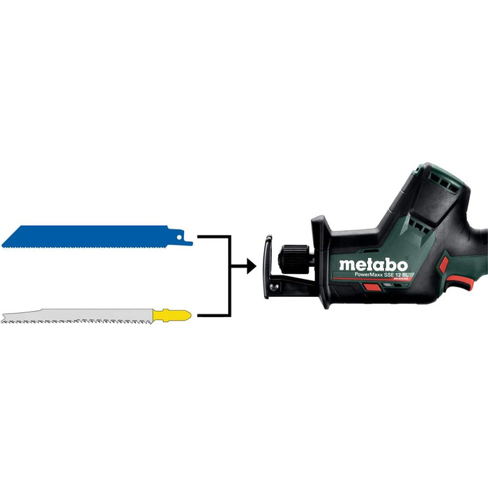 Акумуляторна шабельна пила Metabo PowerMaxx SSE 12 BL 12 В - metaBOX 145 - 602322840
