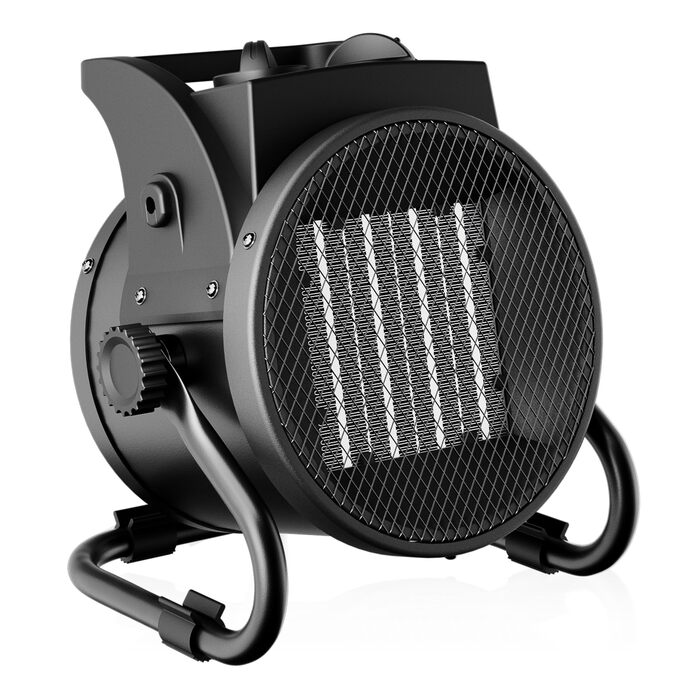 Керамічний обігрівач Wiltec потужністю 3 кВт, 3000 Вт з термостатом, вентилятор площею 40 м, 3 рівні потужності