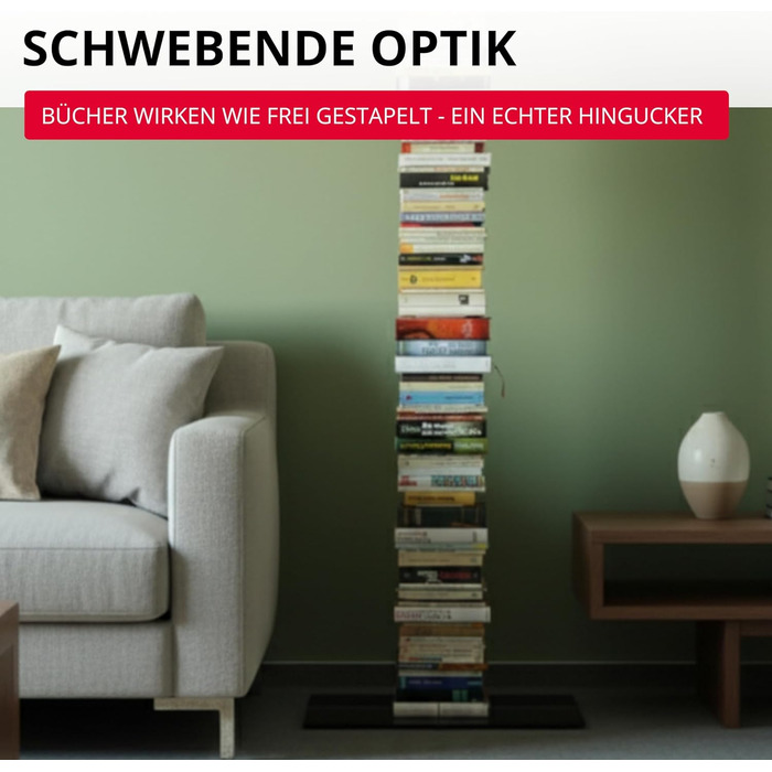 Окремостояча книжкова шафа зі сталі з порошковим покриттям, висотою 170,5 см, компактна книжкова шафа з основою та полицями, сучасний дизайн (735B)