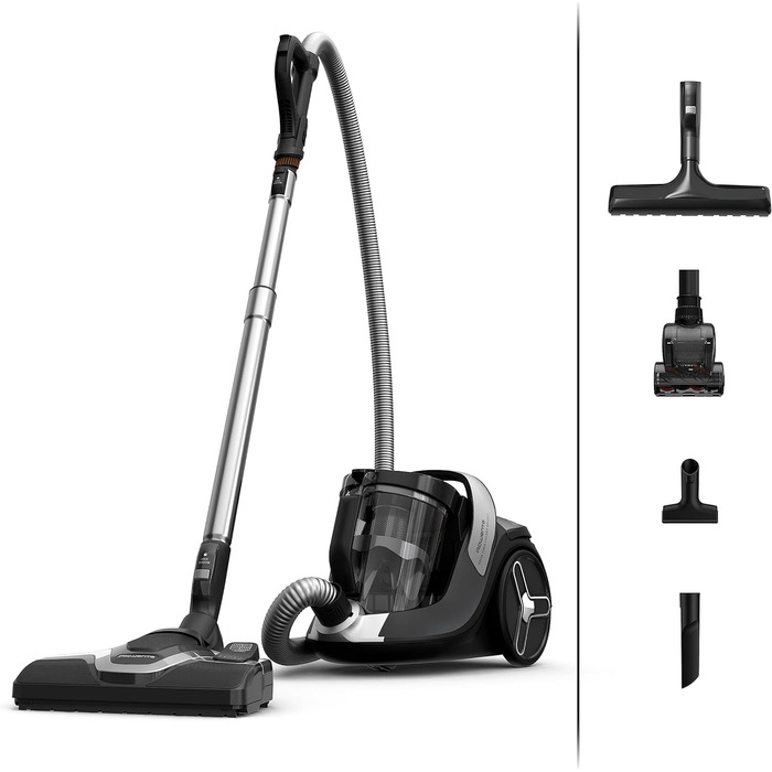 Пилосос без мішка 500 Вт 2,5 л 66 децибел Чорний / Алюмінієвий будинок шерсть домашніх тварин, 7C66