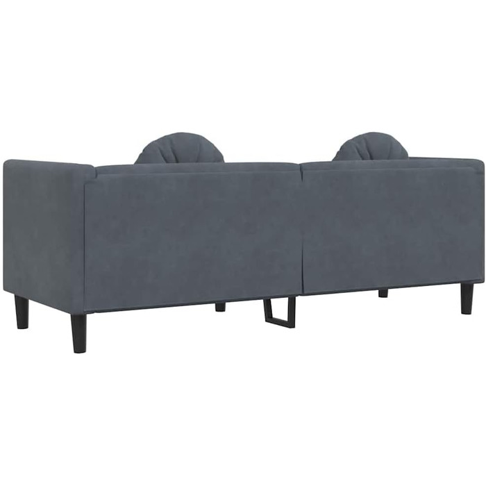 Диван, м&39який диван з подушками, диван для відпочинку, дизайнерський диван для вітальні, диван для вітальні, сучасний оксамит, темно-сірий, 3-місний, 3-місний темно-сірий