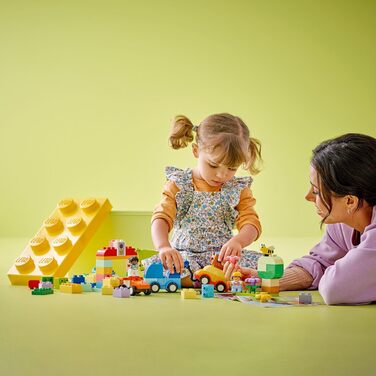 Конструктор LEGO DUPLO Classic 10439, Кам'яна коробка Машини та Вантажівки, 80 деталей