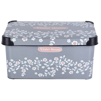 Контейнер Violet House 0647 Decor Antrasit Flower з/кр. 10 л (6832638) Контейнер Violet House 0647 Decor Antrasit Flower з/кр. 10 л (6832638)