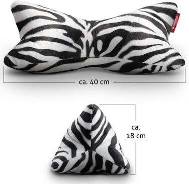 Подушка для читання з принтом зебри Підставка для книг з м&39яким чохлом Приблизно 40 x 18 см Подушка для шиї, можна прати при 30C Універсальна подушка для книги Ролик для шиї, підставка для планшета