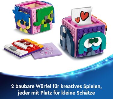 Кубики настрою від Pixar, конструктор за мотивами мультфільму для дітей з персонажами Радість та Сумнів, набір для будівництва та гри, подарунок для дівчаток та хлопчиків 43248, 2