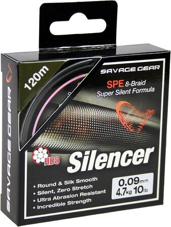 Волосінь плетена SAVAGE GEAR HD8 Silencer Braid волосінь 120м/300м Топ (0,09 мм / 120 м / 4,7 кг)