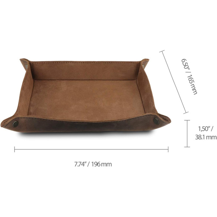 Піднос Londo з натуральної шкіри - шкіряний органайзер, практична коробка для зберігання - для гаманців, годинників, ключів, монет, мобільних телефонів та канцелярського приладдя, норка