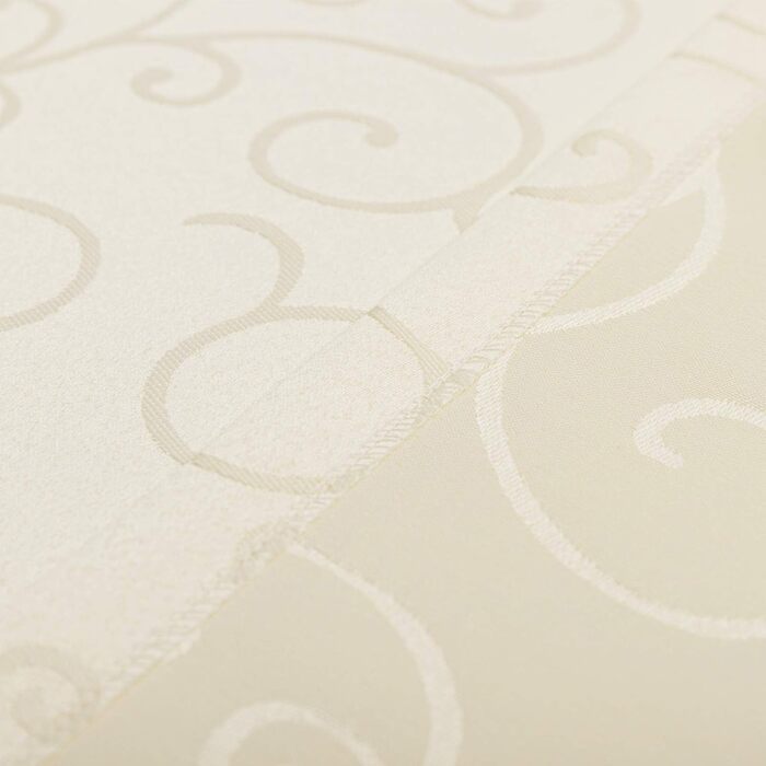 Скатертина EUGAD дамаські орнаменти шовковий блиск завиток/коло дизайн скатертини з подолом, розмір та колір скатертини на вибір,