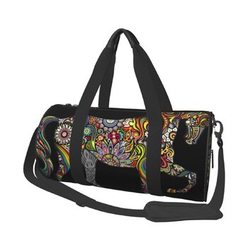 Дорожня сумка з квітковим візерунком, етнічний стиль, спортивна сумка для чоловіків та жінок, сумка-мішок, спортивна сумка