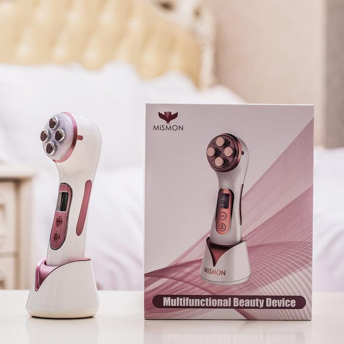 Ультразвуковий пристрій для краси обличчя 5 в 1 багатофункціональний антивіковий масажер проти зморшок світлодіодний фотонний масажер для підтяжки шкіри