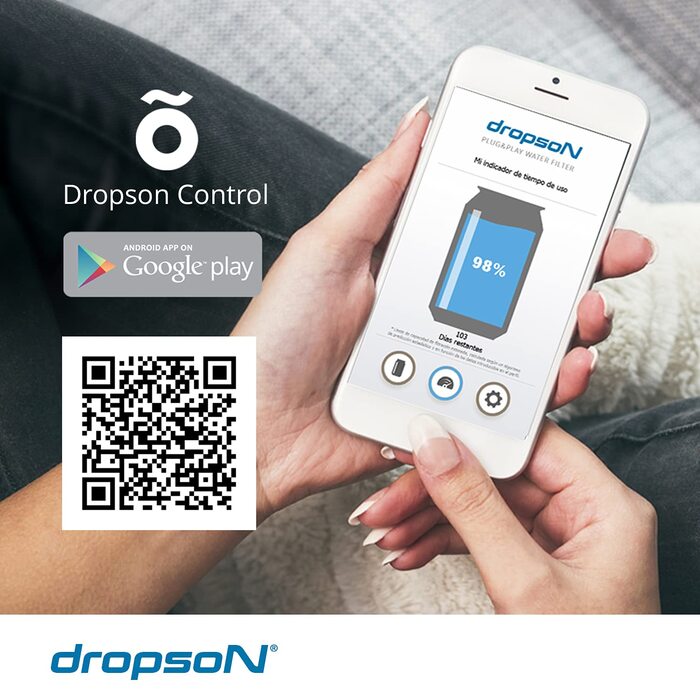 Скляний глечик dropson з фільтром, модель CrystalDrink, 1 л, з синьою кришкою фільтр для води для крану, фільтр-бідон 300 л