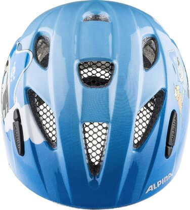 Легкий, безпечний та ударостійкий велосипедний шолом з додатковим світлодіодним ліхтарем для дітей 49-54 см піратський блиск