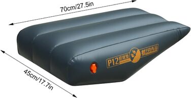 Надувний матрац для автомобіля - Ліжко на передньому сидінні автомобіля, Надувна подушка для автомобіля Надувна передня подушка для автомобільного матраца, Водонепроникний товстий надувний матрац з ПВХ, Герметичний P12-Чорний
