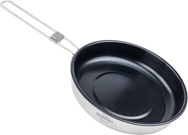 Сковорода для кемпінгу iBasingo 22 см 1500 мл Титанова сковорода з антипригарним покриттям зі складною ручкою Портативна легка ско