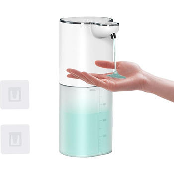 Настінне кріплення для мила, автоматичний дозатор мила Dalugo 400 мл, що перезаряджається, з 4 регульованими рівнями, водонепроник