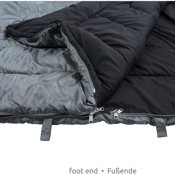 Ваш спальний мішок GEAR 2 Man Marin -7C Ковдра Спальний мішок 220x150 см Двоспальний мішок 3-4 сезони Синій сірий