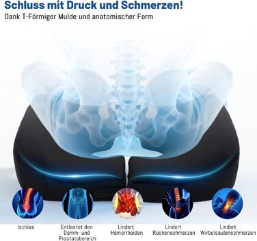 Протипролежнева подушка з чохлом, який можна прати, протипролежнева подушка сидіння для інвалідних візків, подушка сидіння для зняття тиску на куприк, для тривалого постільного режиму, тривалого сидіння, для людей похилого віку, вагітних жінок