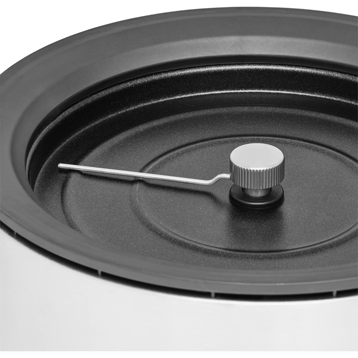 Кухонна міні-машина для попкорну для дому, виробник попкорну, гаряча плита з покриттям, кришка як миска для подачі, отвір для розтоплення масла, попкорн з цукром і сіллю, компактний, матовий з нержавіючої сталі