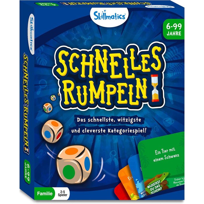 Настільна гра Skillmatics - Fast Rumble, навчальна та розумна гра, подарунки для дітей, підлітків та дорослих Fast Rumble