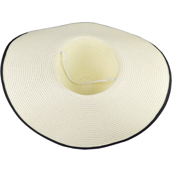 Жіночий широкополий солом&39яний капелюх DRESHOW, складний пляжний сонцезахисний капелюх, UPF 50, один розмір, білий