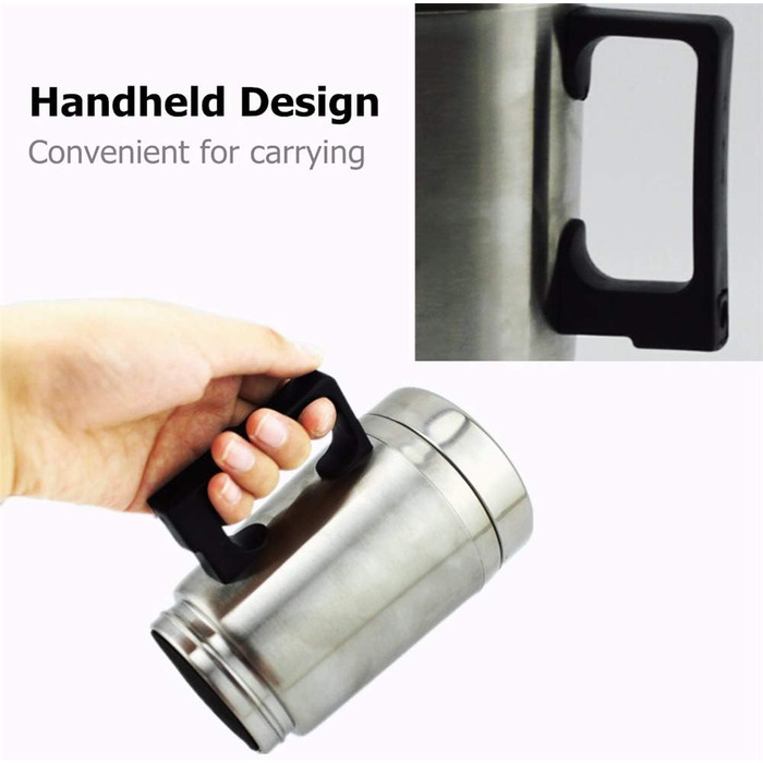 Автомобільна кружка з підігрівом, автомобільний електричний чайник Asduro 12V, термокружка для води з нержавіючої сталі 300 мл, ел