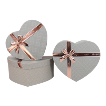 Подарункова коробка UFO SILVER HEART 56321-244 31х27х13 см  (7032453)