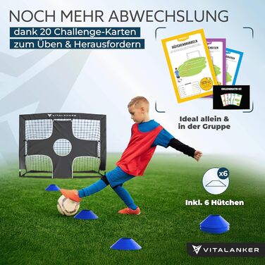 Набір дитячих футбольних воріт із кріпленням стінки-мішеней, включаючи картки-випробування - футбольні ворота для дітей у саду, вуличні футбольні ворота для дітей, ворота, футбольні ворота, ворота