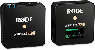 Ультракомпактна бездротова двоканальна мікрофонна система RØDE Wireless GO II Single з вбудованим мікрофоном, вбудованою функцією