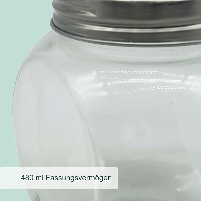 Банка для цукерок Relaxdays, набір з 2 шт. , 2 літри, банки для зберігання солодощів, батончик, кришка з нержавіючої сталі, прозора/срібляста