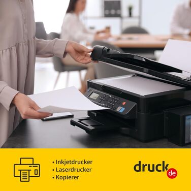 Звичайний папір для принтера DIN A4 5000 аркушів (2 x 5 x 500 аркушів) Білий універсальний офісний папір для копіювання Ідеально підходить для офісу та дому (2 коробки 5000 аркушів)