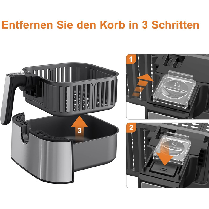 Змінний кошик для фритюрниці Innsky 5.5 л для фритюрниці Innsky, кошик для фритюрниці з антипригарним покриттям, можна мити в посудомийній машині, IS-EE004, ексклюзивно для кошика для фритюрниці Innsky