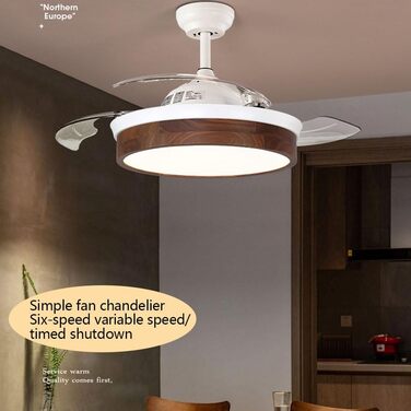 Світлодіодне освітлення NSXBY, прихований стельовий вентилятор, безшумний вентилятор, сучасний стельовий вентилятор, пульт дистанц