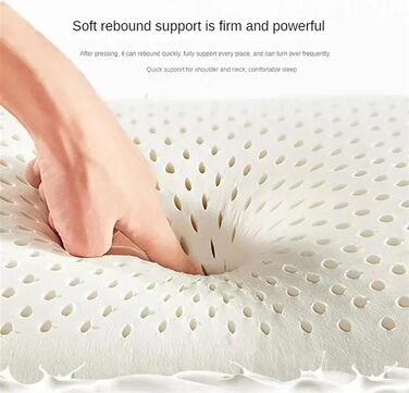 Латексна подушка для шиї, подушка з натурального латексу, основа подушки для дорослих, масажна основа, латексна подушка (стиль хвилі 40x60 см)