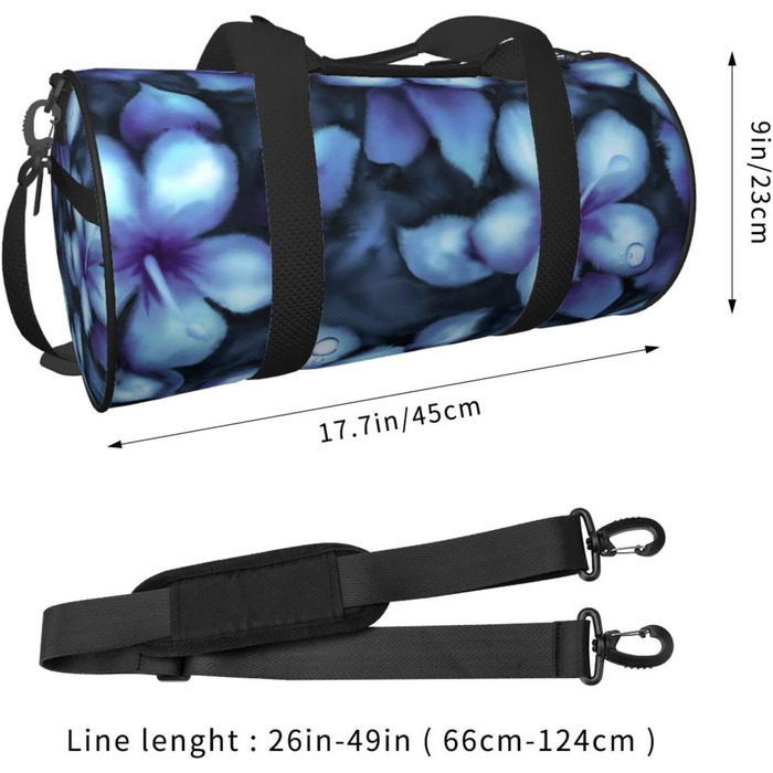 Дорожня сумка-циліндр з тропічним квітковим принтом, спортивна сумка для чоловіків та жінок, сумка-мішок, спортивна сумка