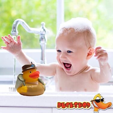 Гумова качка I Писклива качка I Писклива качка - L 8 см - вкл. брелок гумова качка в наборі Подарунок Outdoor I Подарунок для чоло