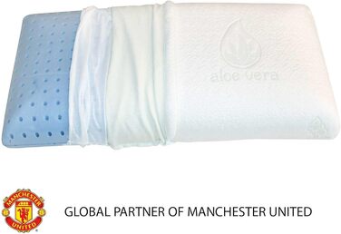 Подушка Mlily, подушка для сну, EBI. - K75.35.14 Гелева подушка для підтримки шиї Ортопедична гелева пінна подушка з наволочкою з алое вера Подушка Dream Sleep Visco 75x35x14см Біла