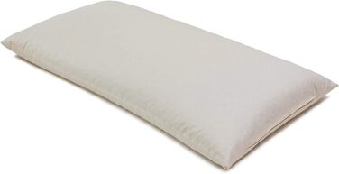 Подушка GIRAFFENLAND з органічного лушпиння спельти 40x80 см, органічний перкаль органічний наповнювач додаткова внутрішня подушка Нефарбована та невибілена Подушка для сну, подушка для голови 40x80 см плюс