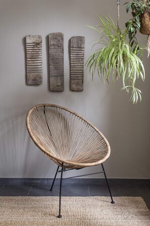 Крісло Freudenhaus Ретро Acapulco Bahia Natural Bamboo Look Вуличне крісло з міцним металевим каркасом