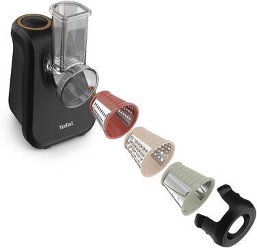 Терка для поваги Tefal MB77EN Двигун 200 Вт 3 різні конусні насадки Еко-дизайн 9 переробленого пластику Чорний