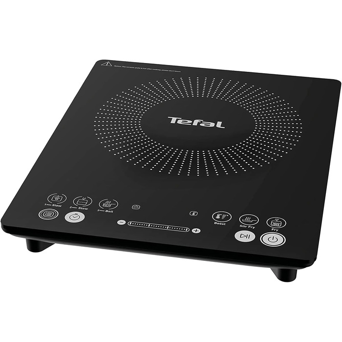 Повсякденна тонка індукційна плита Tefal IH2108 300 - 2100 Вт 6 програм приготування Цифровий дисплей Таймер чорний Slim Unique