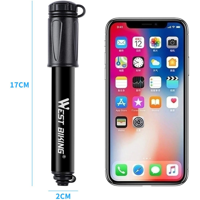 Міні-велосипедний насос для всіх типів вентилів LEBEXY