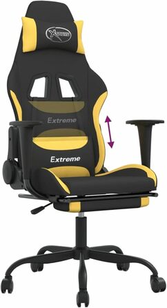Ігрове крісло з підставкою для ніг, крісло для ПК, ігрове крісло, крісло для геймерів, крісла для домашнього офісу, крісла для ігор, крісло для Playstation, комп&39ютерне крісло, чорно-жовта тканина