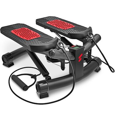 Степер Sportstech STX300 Up-Down Twister з силовими мотузками та дисплеєм 2-в-1 степер з поворотом та боком для ефективних тренувань регульований опір, домашній тренажер, якісний німецький бренд STX300 жовтого кольору