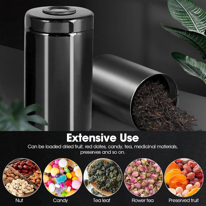 Банки для зберігання, контейнери для зберігання об&39ємом 500 мл з гігрометром у кришці, захист від ультрафіолету, скло для зберігання, консервація, стійкі до запахів, герметичні, біофотонне скло - фіолетово-чорне