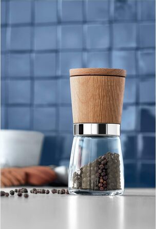 Млин для солі та перцю, без наповнення, для солі, перцю, перцю, сільового млина, перцевого млина з дерева, керамічного подрібнювача одинарний