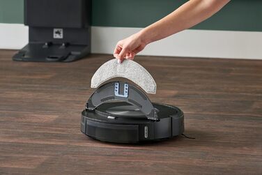 Робот-пилосос iRobot Roomba Combo j7 (c7156) з функцією виявлення/уникнення об'єктів, картографування, 4-етапне прибирання, цілеспрямоване прибирання кімнати або території, сумісний з голосовим помічником, колір Navy Blue