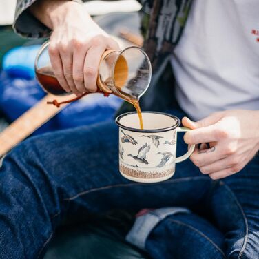 Емальована кавова кружка для кемпінгу та використання на свіжому повітрі Flying Ducks